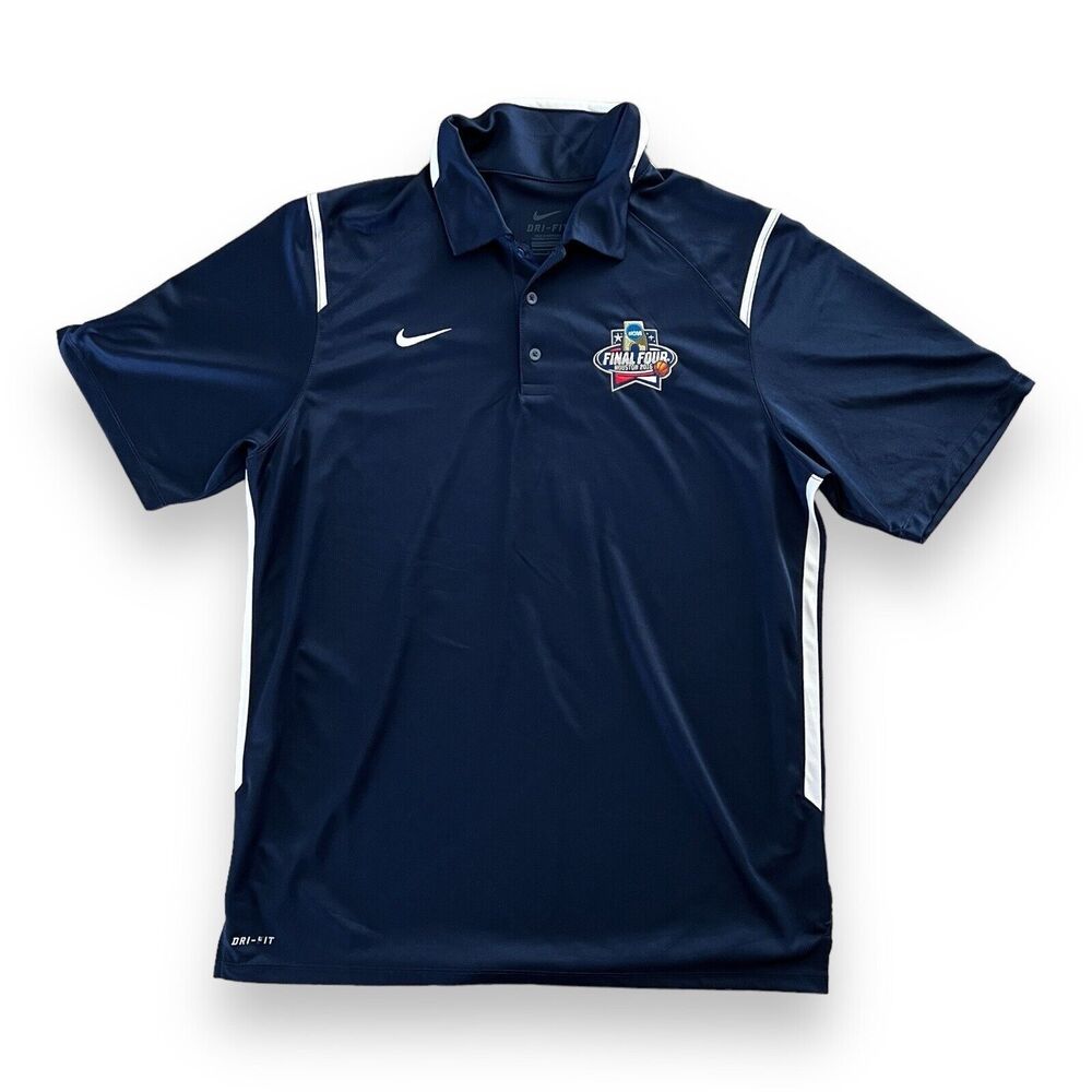 Nike Polo Shirt Dri-Fit Mens Size Large Blue 2016 NCAA Final Four Short Sleeve